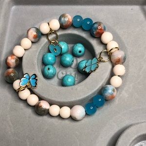 Pink and blue bracelet